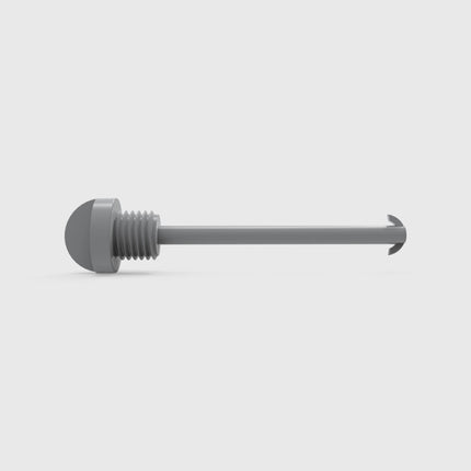 Gray screw on a light gray background