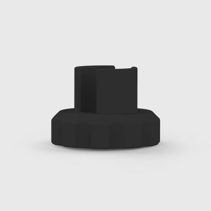 Black cap on a white background