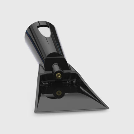 Black squeegee on a light gray background