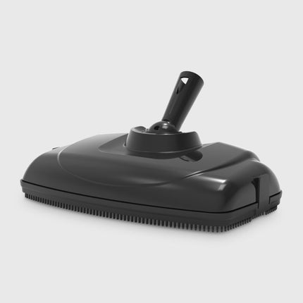 Black steaming head on a white background