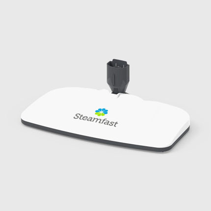 White mop head with 'Steamfast' branding on a light gray background