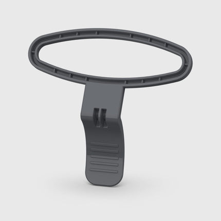 Steamer clip attachment on white background