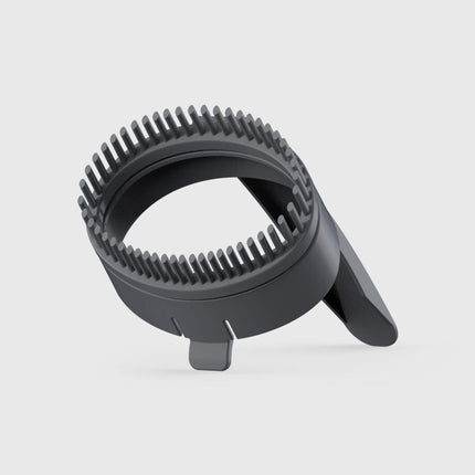 Gray brush clip on light gray background